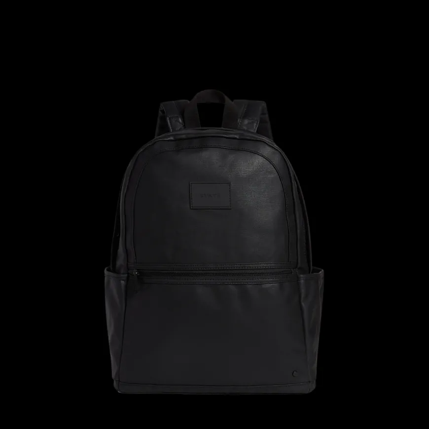 Kane Double Pocket Large Backpack Coated Canvas Black