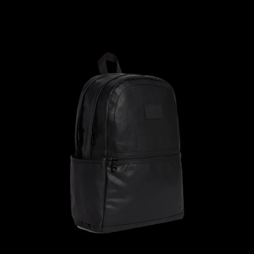 Kane Double Pocket Large Backpack Coated Canvas Black