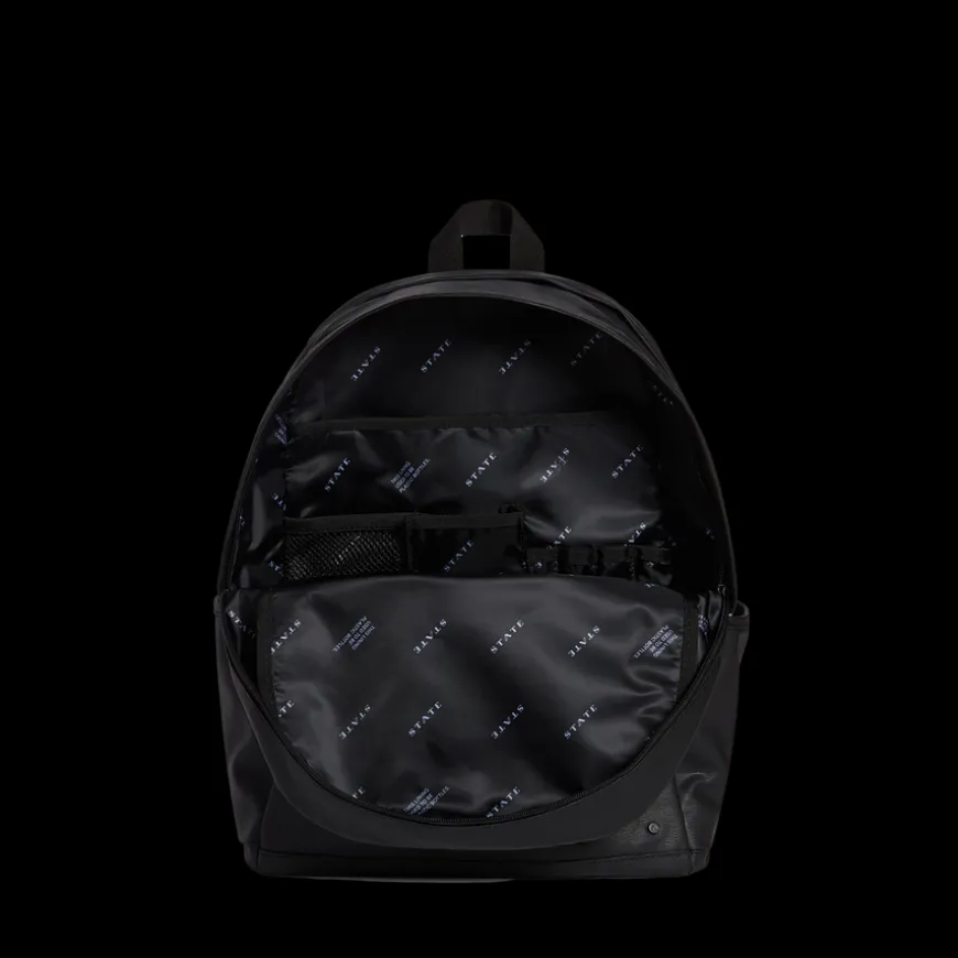 Kane Double Pocket Large Backpack Coated Canvas Black