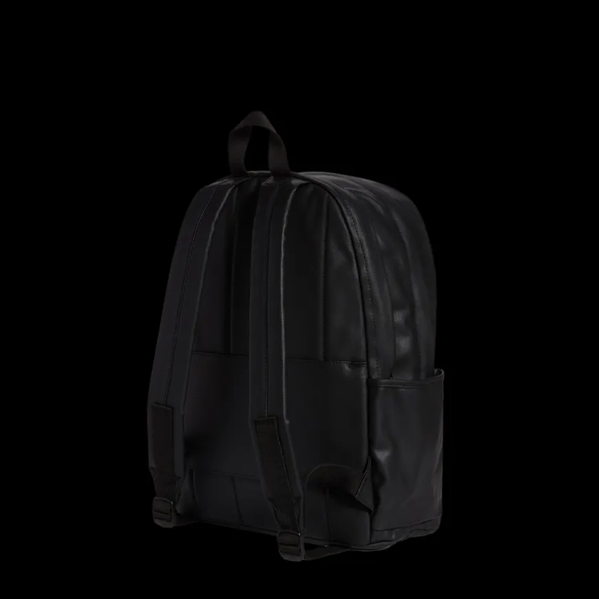 Kane Double Pocket Large Backpack Coated Canvas Black