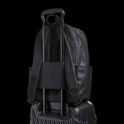Kane Double Pocket Large Backpack Coated Canvas Black