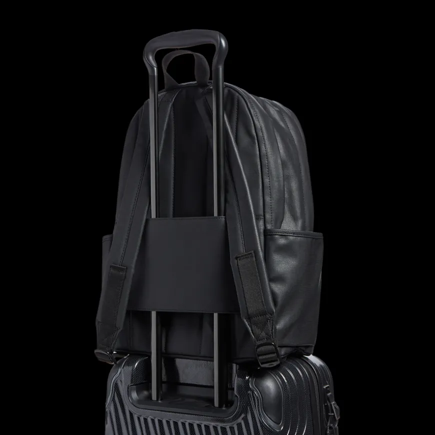 Kane Double Pocket Large Backpack Coated Canvas Black