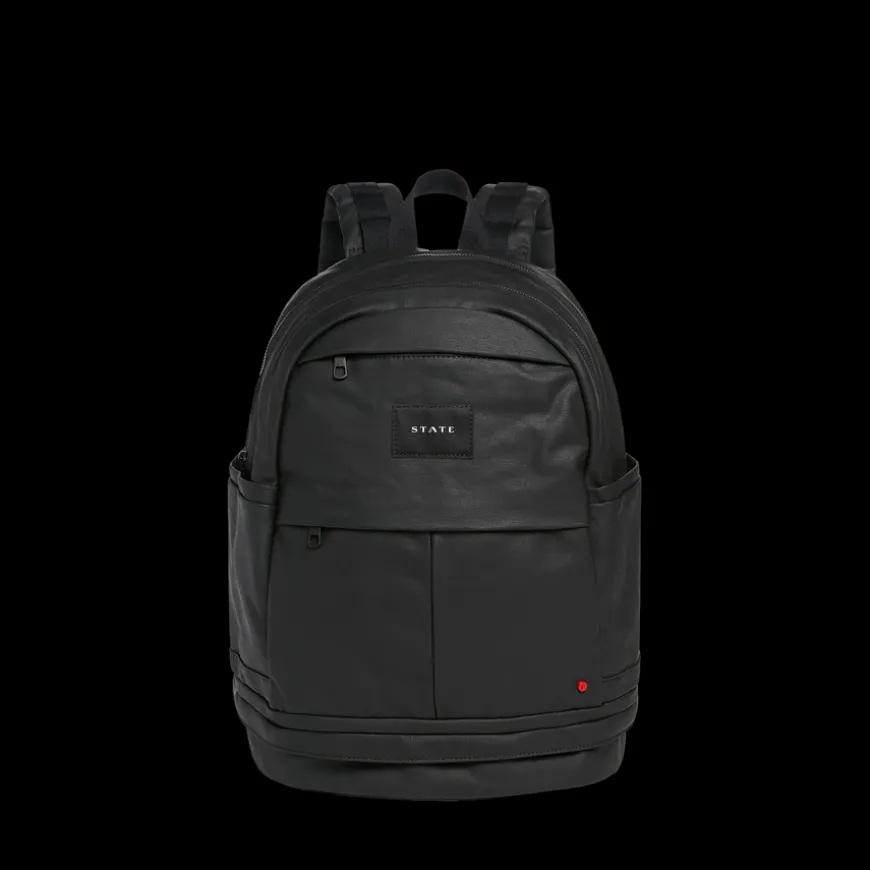 Lenox with Shoe Pocket Backpack Coated Canvas Black