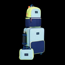 Logan Suitcase Color Block Navy/Neon
