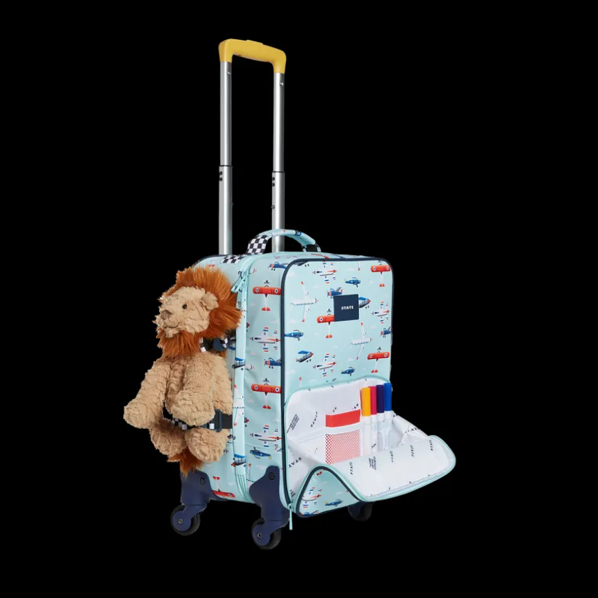 Logan Suitcase Printed Canvas Airplanes