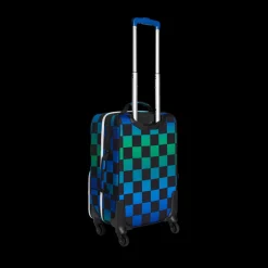Logan Suitcase Printed Canvas Blue Checkerboard