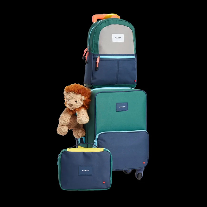 Mini Logan Suitcase Color Block Green/Navy