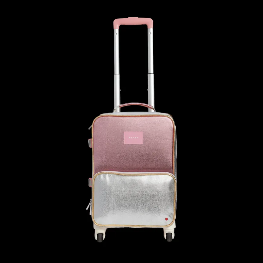 Mini Logan Suitcase Metallic Pink/Silver
