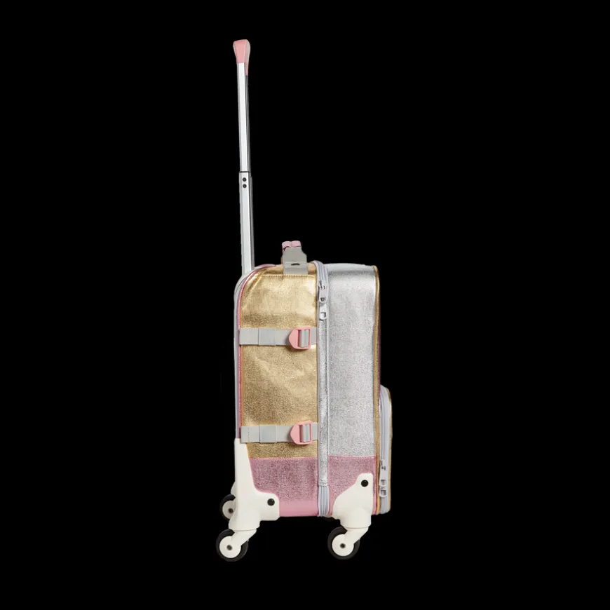 Mini Logan Suitcase Metallic Pink/Silver