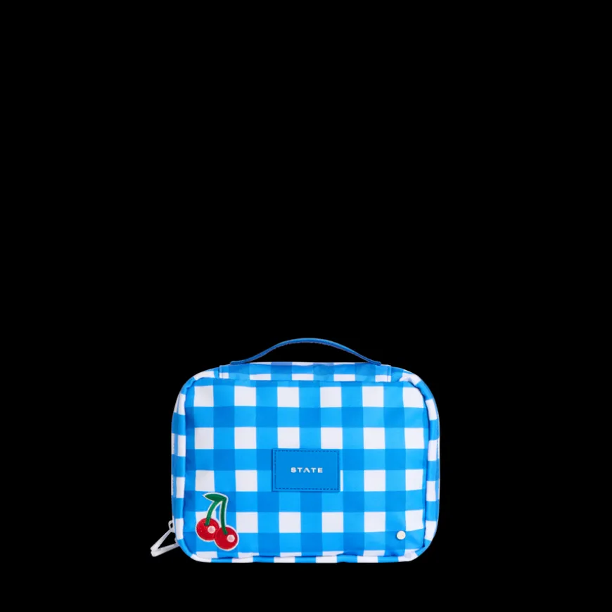 STATE Bags | Bensen Toiletry Kit Recycled Polyester Canvas Gingham