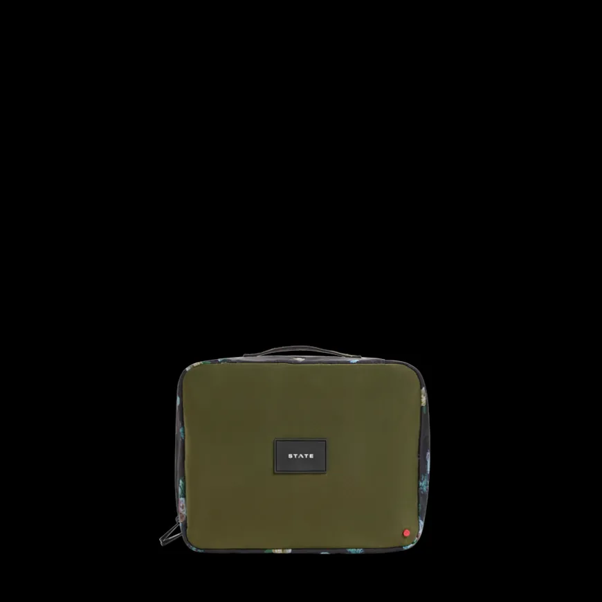 STATE Bags | Bensen Toiletry Kit Nylon Olive/Floral