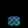 STATE Bags | Bensen Toiletry Kit Recycled Polyester Canvas Blue Checkerboard