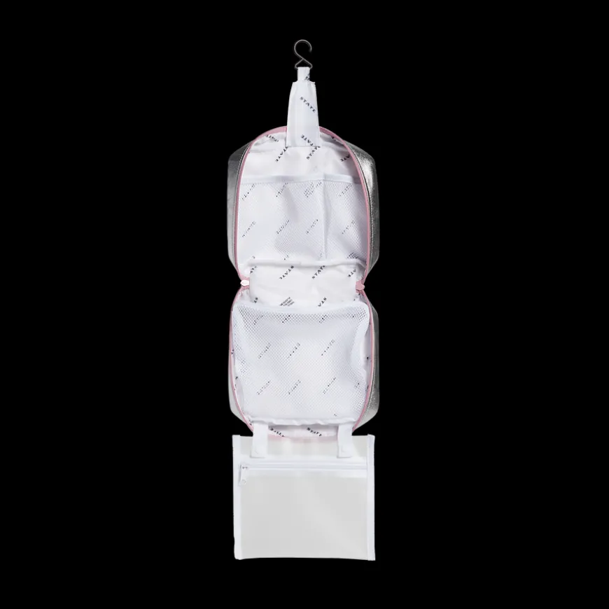STATE Bags | Bensen Toiletry Kit Metallic Pink/Silver