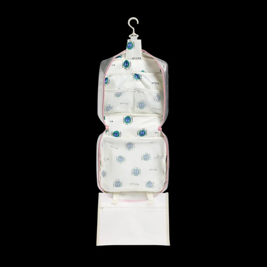 STATE Bags | Bensen Toiletry Kit Large Metallic Pink/Silver