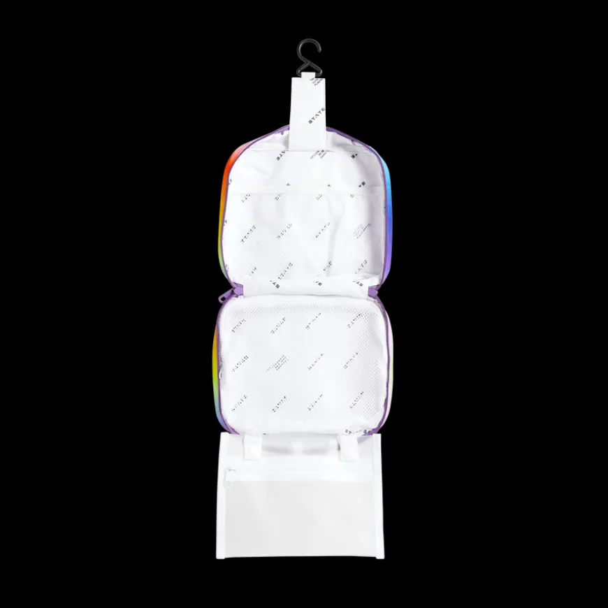 STATE Bags | Bensen Toiletry Kit Recycled Polyester Canvas Rainbow Gradient
