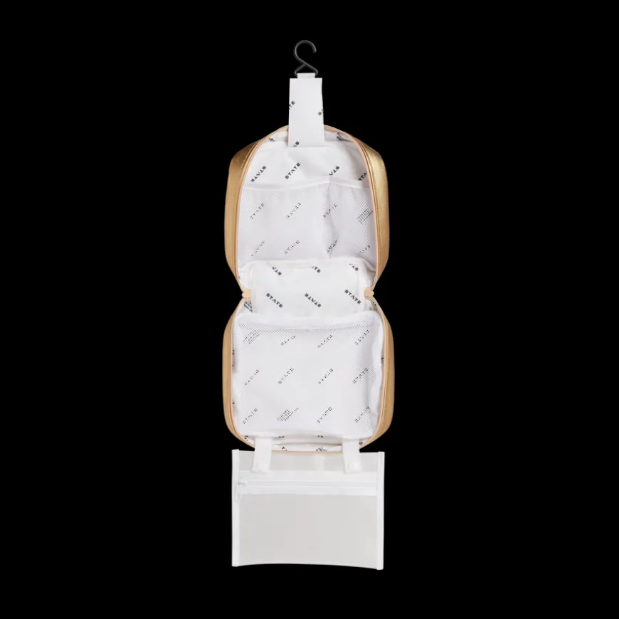 STATE Bags | Bensen Toiletry Kit Metallic Gold