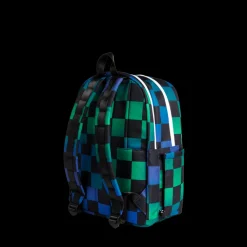 STATE Bags | Kane Double Pocket Backpack Recycled Poly Canvas Blue Checkerboard