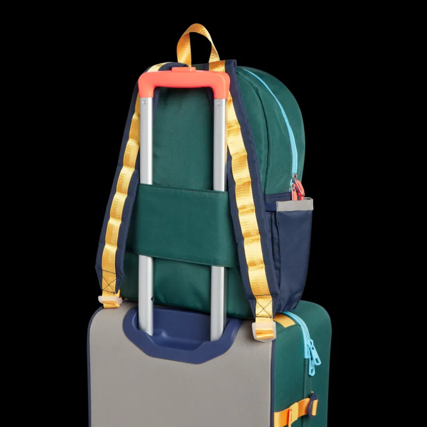 STATE Bags | Kane Kids Backpack Polyester Canvas Green/Navy | Back to School | Travel Backpack