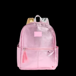 STATE Bags | Kane Kids Double Pocket Backpack Metallic Pink/Silver