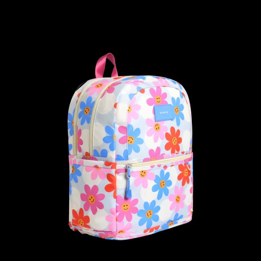 STATE Bags | Kane Kids Large Backpack Recycled Poly Canvas Daises | Back to School | Travel Backpack