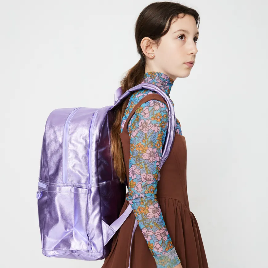 STATE Bags | Kane Kids Large Backpack Metallic Lilac | Back to School | Travel Backpack