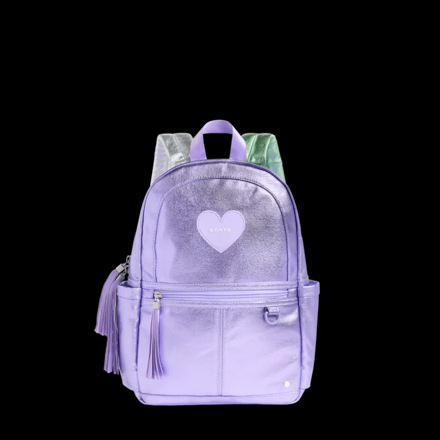 STATE Bags | Kane Kids Mini Backpack Lilac Metallic | Back to School | Travel Backpack