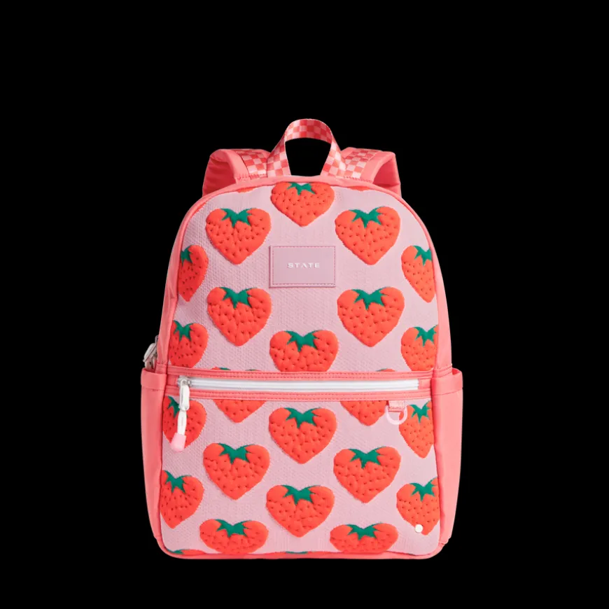 STATE Bags | Kane Kids Travel Backpack Intarsia Strawberries | Back to School | Travel Backpack
