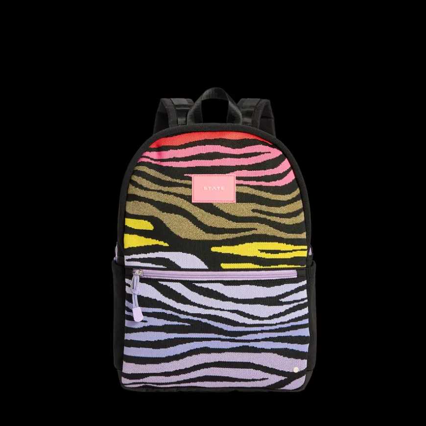 STATE Bags | Kane Kids Travel Backpack Tech Knit Zebra | Back to School | Travel Backpack