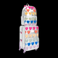 STATE Bags | Kane Kids Travel Backpack Metallic Fuzzy Hearts | Back to School | Travel Backpack