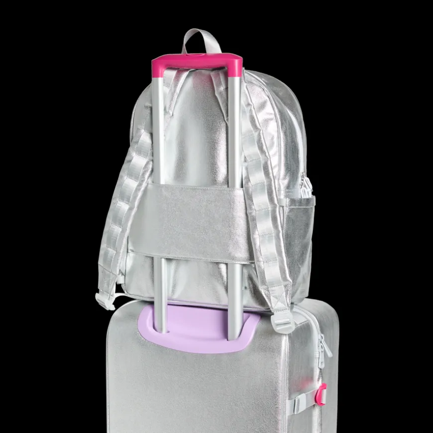 STATE Bags | Kane Kids Travel Backpack Metallic Fuzzy Hearts | Back to School | Travel Backpack