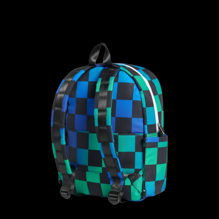 STATE Bags | Kane Kids Travel Backpack Printed Canvas Blue Checkerboard | Back to School | Travel Backpack