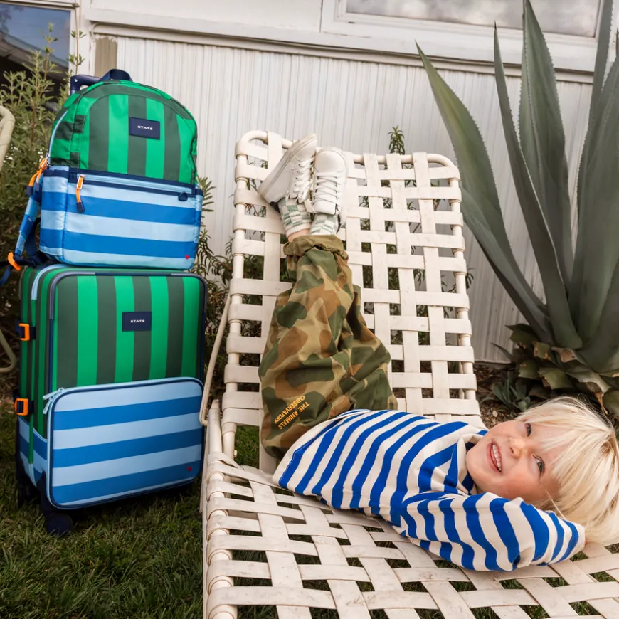 STATE Bags | Kane Kids Travel Backpack Recycled Polyester Canvas Stripe