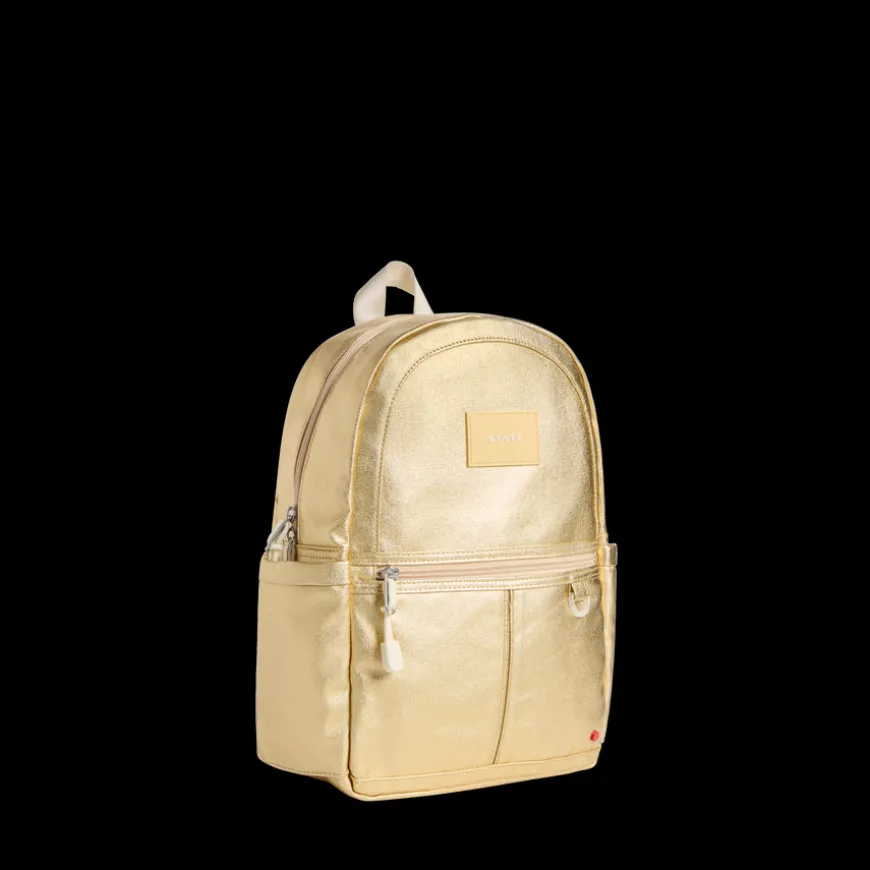 STATE Bags | Kane Mini Backpack Metallic Gold | Back to School | Travel Backpack