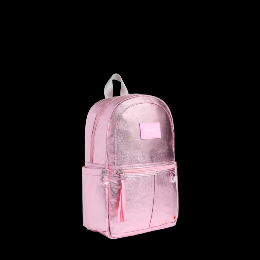 STATE Bags | Kane Mini Backpack Metallic Pink/Silver | Back to School | Travel Backpack