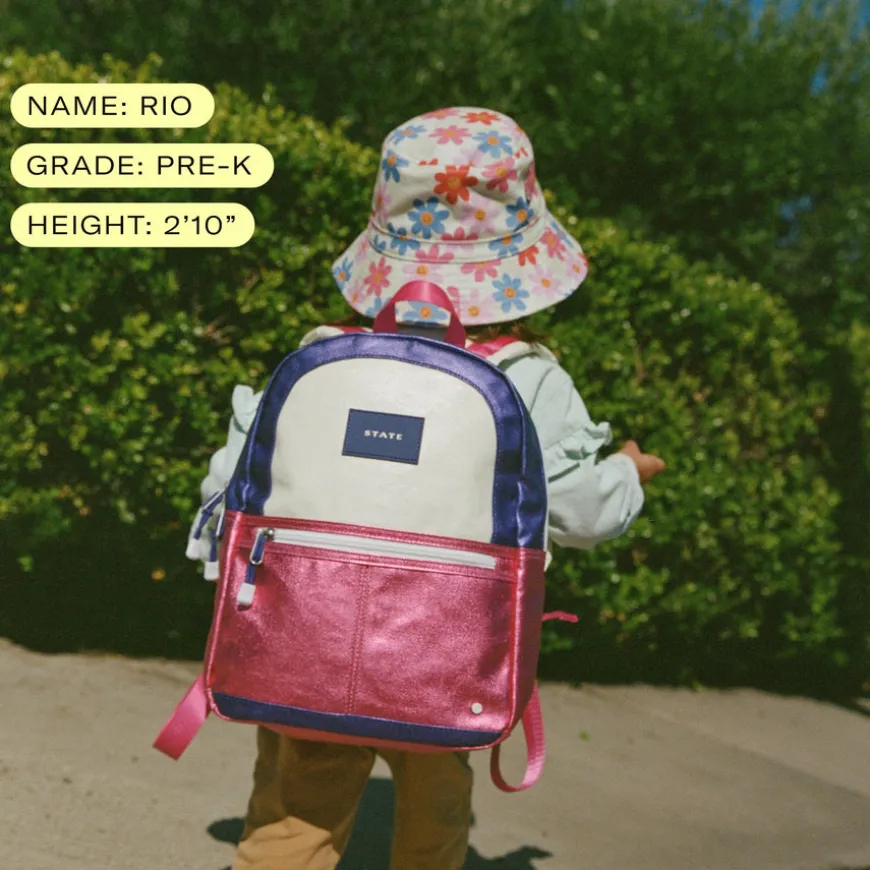 STATE Bags | Kane Mini Backpack Metallic Gold | Back to School | Travel Backpack