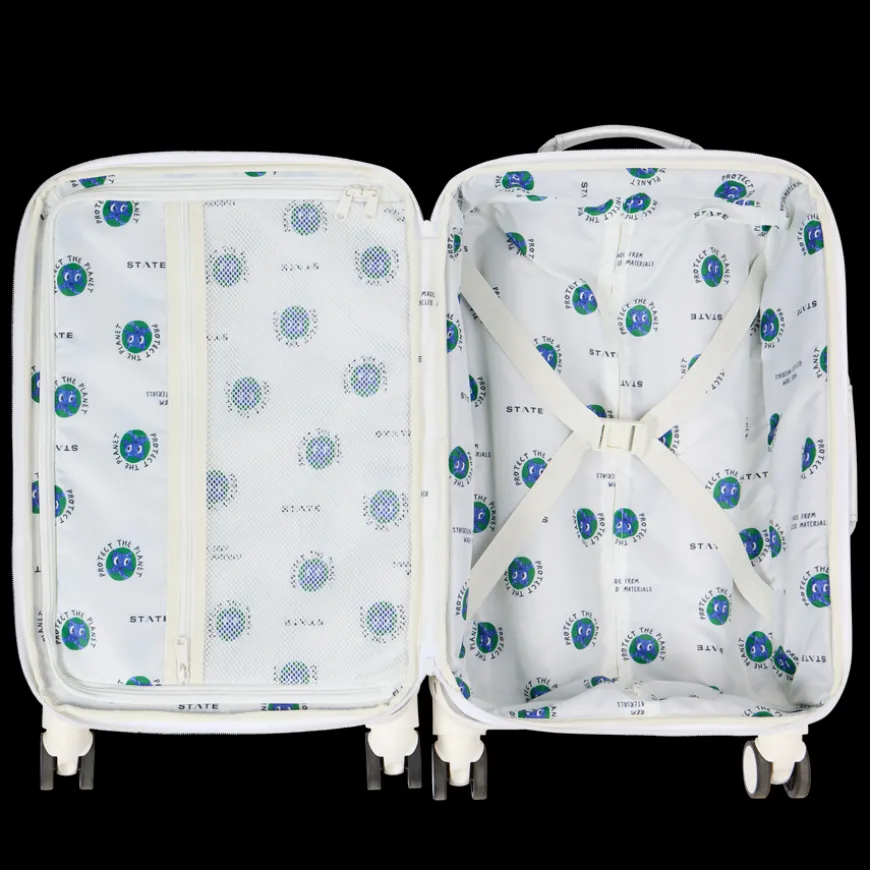STATE Bags | Logan Carry-On Suitcase Metallic 3D Daisies