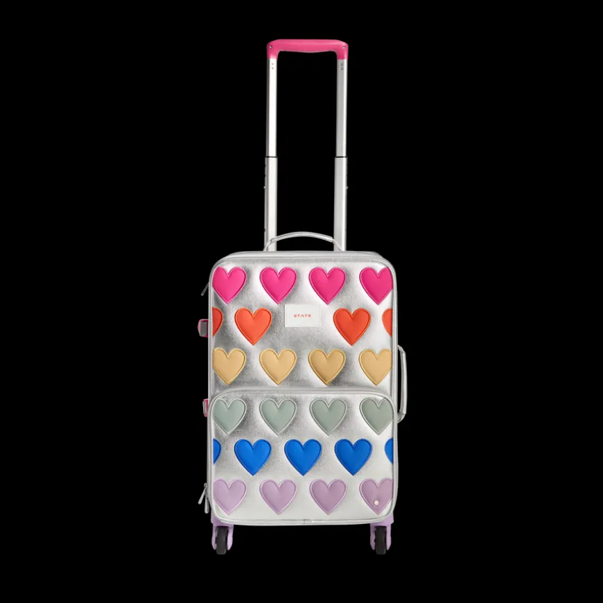 STATE Bags | Logan Suitcase Metallic Patchwork Hearts