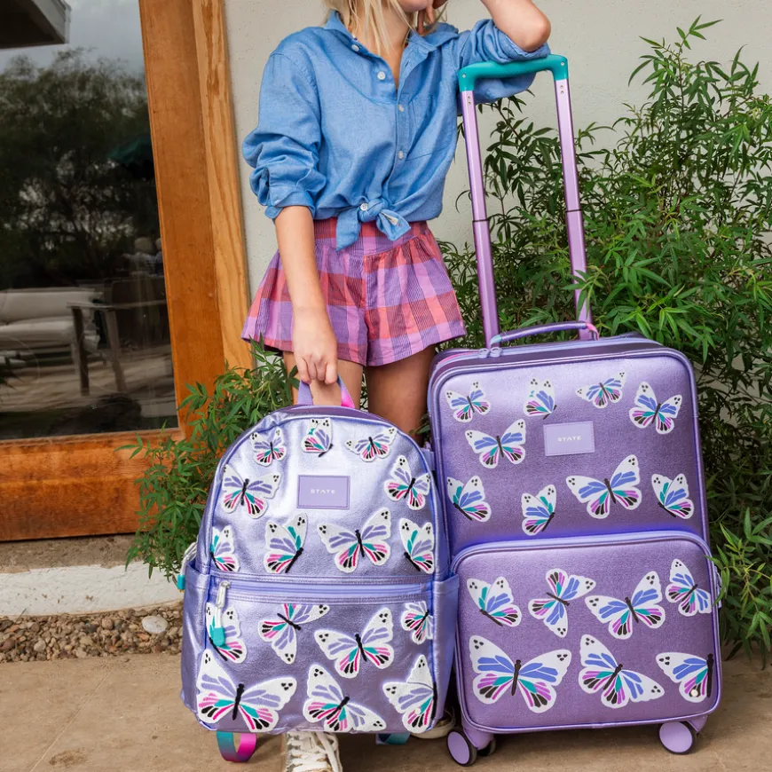 STATE Bags | Logan Suitcase Metallic Butterfly
