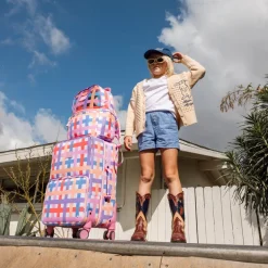 STATE Bags | Logan Suitcase Recycled Polycanvas Multi Plaid