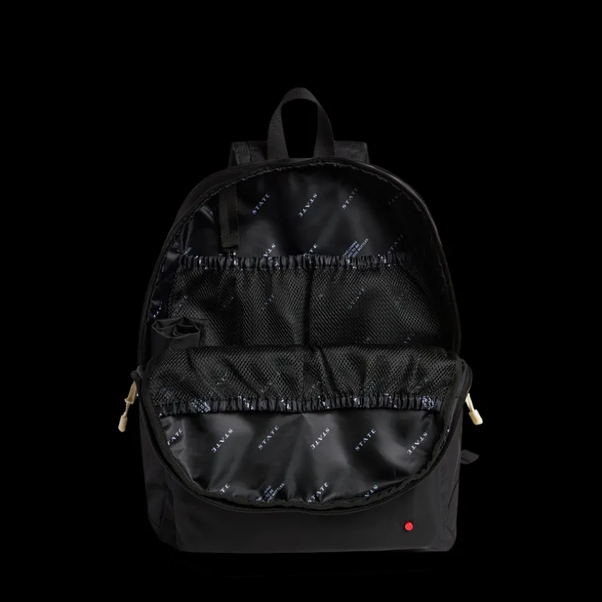 STATE Bags | Lorimer Diaper Bag Backpack Nylon Black | Best Gift For New Moms & Dads