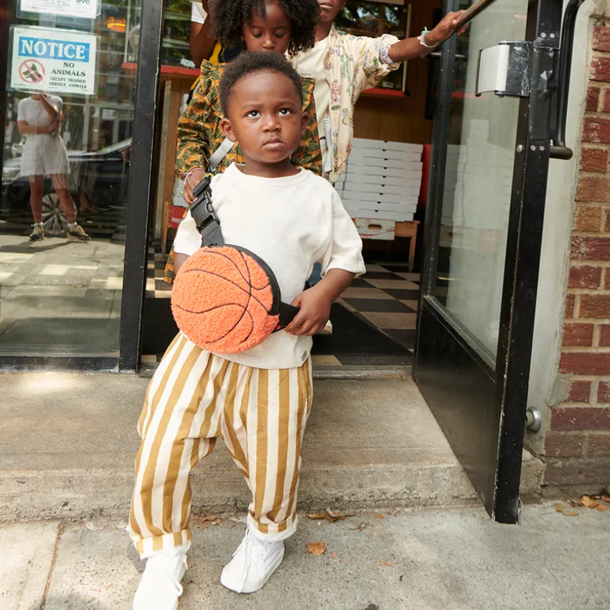 STATE Bags | Novelty Kids Fanny Pack Fuzzy Basketballs