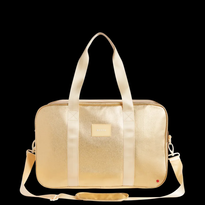 STATE Bags | Rockaway Duffle Metallic Gold