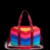 STATE Bags | Rockaway Duffle Printed Nylon Puffer Rainbow Chevron