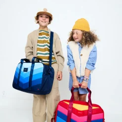 STATE Bags | Rockaway Duffle Nylon Puffer Blue Chevron