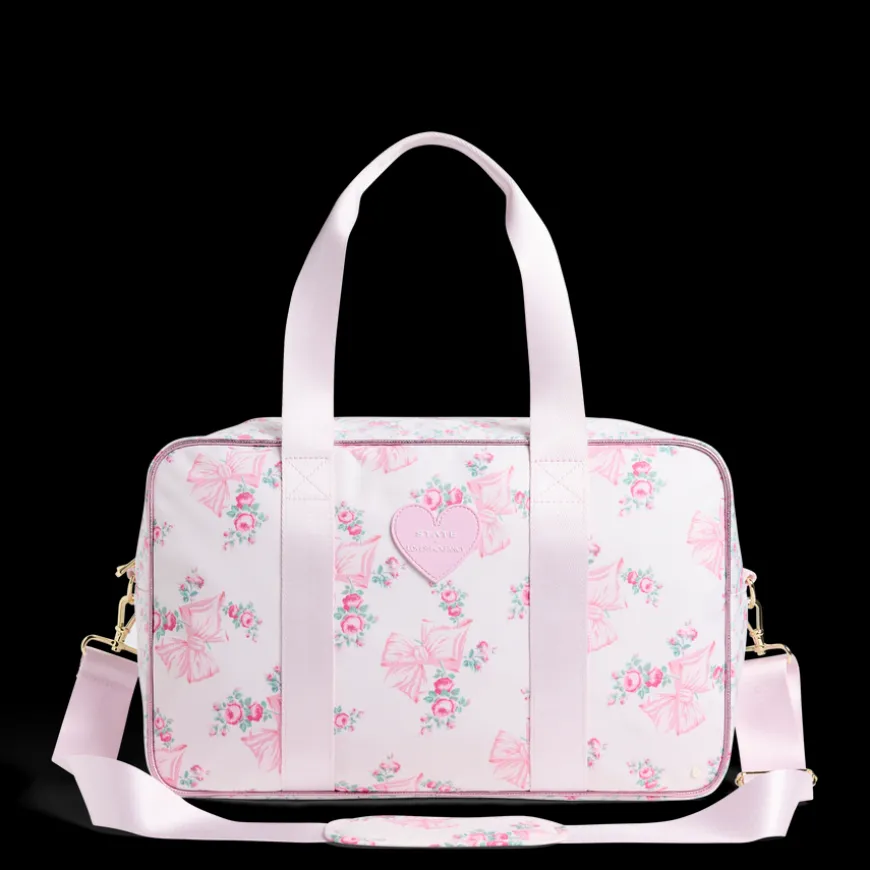 STATE Bags | STATE x LoveShackFancy Rockaway Duffle Polyester Canvas Rosa/Garden