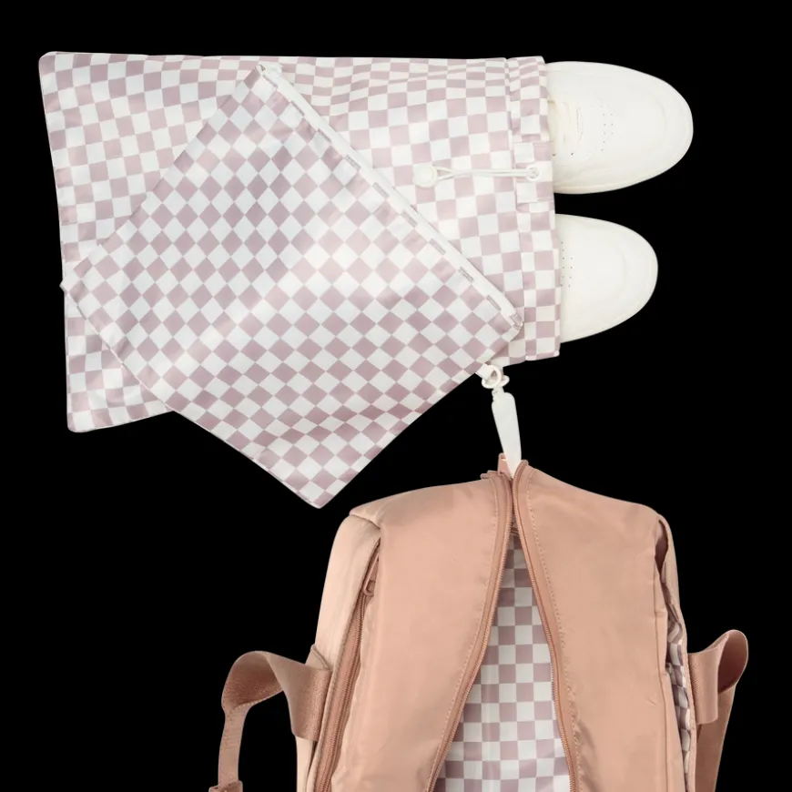 STATE Bags | STATE x LoveShackFancy Wellington Weekender Nylon Rosa/Garden