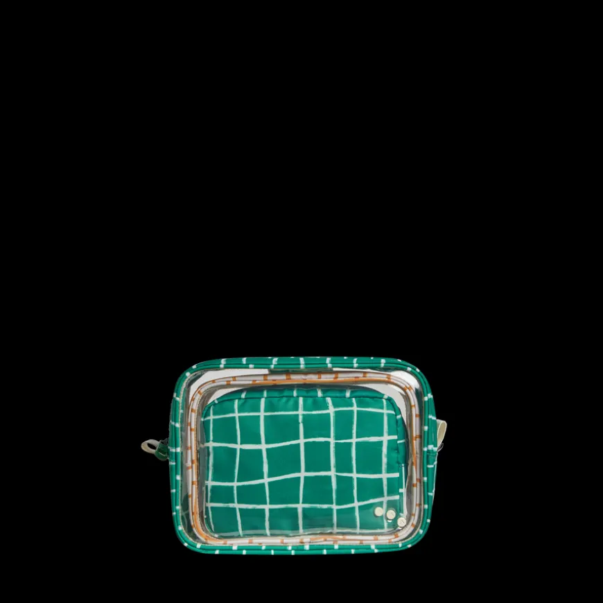 STATE Bags | Travel Pouch Set Clear/Multi Check