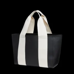 STATE Bags | Wellington Cabana Tote Rubberized Black/Ivory | Beach Bag