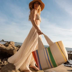 STATE Bags | Wellington Cabana Tote Rainbow Stripe
